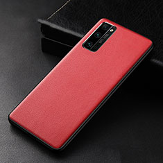 Funda Lujo Cuero Carcasa para Huawei Honor 30 Pro+ Plus Rojo