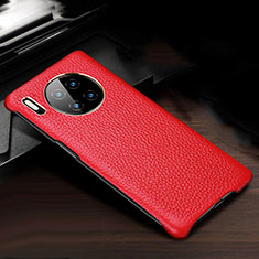 Funda Lujo Cuero Carcasa para Huawei Mate 30 Pro 5G Rojo