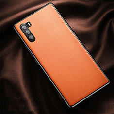 Funda Lujo Cuero Carcasa para Huawei Mate 40 Lite 5G Naranja