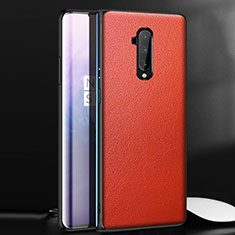 Funda Lujo Cuero Carcasa para OnePlus 7T Pro 5G Rojo