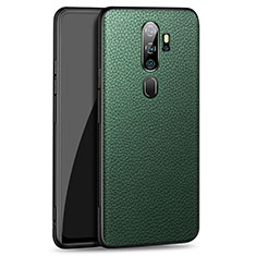 Funda Lujo Cuero Carcasa para Oppo A11 Verde