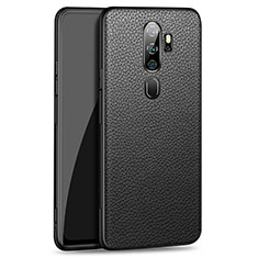 Funda Lujo Cuero Carcasa para Oppo A11X Negro