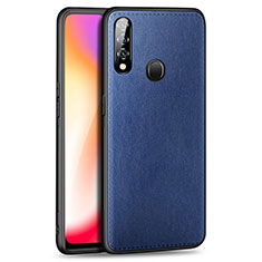 Funda Lujo Cuero Carcasa para Oppo A8 Azul