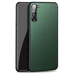 Funda Lujo Cuero Carcasa para Oppo Find X2 Lite Verde