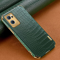 Funda Lujo Cuero Carcasa para Oppo Reno7 5G Verde