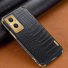 Funda Lujo Cuero Carcasa para Oppo Reno8 Z 5G Negro