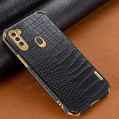 Funda Lujo Cuero Carcasa para Samsung Galaxy A11 Negro