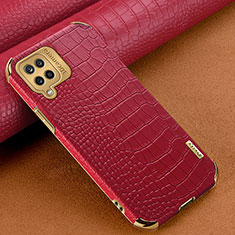 Funda Lujo Cuero Carcasa para Samsung Galaxy A12 Rojo