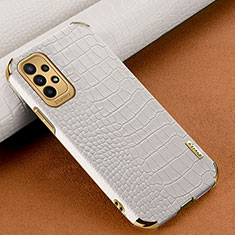 Funda Lujo Cuero Carcasa para Samsung Galaxy A23 5G Blanco