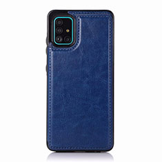 Funda Lujo Cuero Carcasa para Samsung Galaxy A51 5G Azul