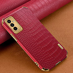 Funda Lujo Cuero Carcasa para Samsung Galaxy F23 5G Rojo