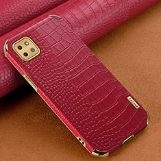 Funda Lujo Cuero Carcasa para Samsung Galaxy F42 5G Rojo