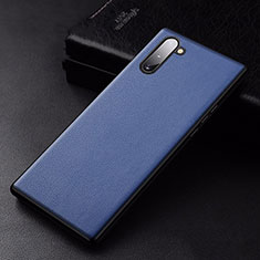 Funda Lujo Cuero Carcasa para Samsung Galaxy Note 10 5G Azul