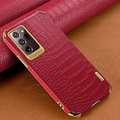Funda Lujo Cuero Carcasa para Samsung Galaxy Note 20 Ultra 5G Rojo