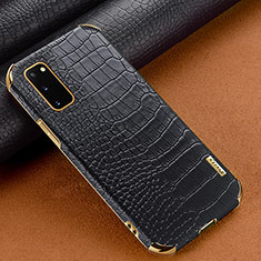 Funda Lujo Cuero Carcasa para Samsung Galaxy S20 Negro