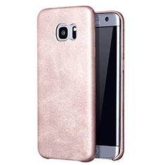 Funda Lujo Cuero Carcasa para Samsung Galaxy S7 Edge G935F Oro Rosa