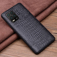 Funda Lujo Cuero Carcasa para Xiaomi Mi 10 Lite Negro