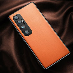 Funda Lujo Cuero Carcasa para Xiaomi Mi 10 Ultra Naranja