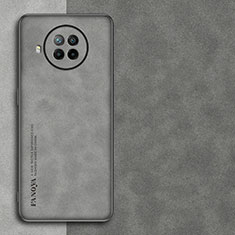 Funda Lujo Cuero Carcasa para Xiaomi Mi 10i 5G Gris