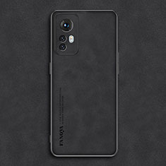 Funda Lujo Cuero Carcasa para Xiaomi Mi 12 Pro 5G Negro