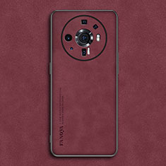 Funda Lujo Cuero Carcasa para Xiaomi Mi 12S Ultra 5G Rojo