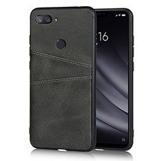 Funda Lujo Cuero Carcasa para Xiaomi Mi 8 Lite Negro