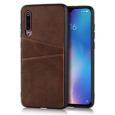 Funda Lujo Cuero Carcasa para Xiaomi Mi 9 Marron