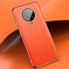 Funda Lujo Cuero Carcasa para Xiaomi Poco F2 Pro Naranja