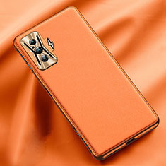 Funda Lujo Cuero Carcasa para Xiaomi Poco F4 GT 5G Naranja