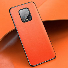 Funda Lujo Cuero Carcasa para Xiaomi Redmi 10X 5G Naranja