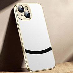 Funda Lujo Cuero Carcasa PD1 para Apple iPhone 14 Blanco