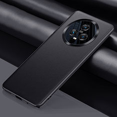 Funda Lujo Cuero Carcasa QK1 para Huawei Honor Magic5 5G Negro
