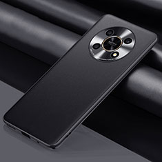 Funda Lujo Cuero Carcasa QK1 para Huawei Honor X9 5G Negro