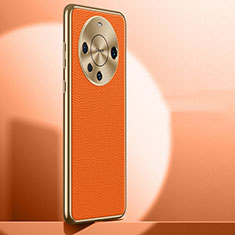 Funda Lujo Cuero Carcasa QK1 para Huawei Mate 60 Pro Naranja