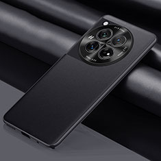 Funda Lujo Cuero Carcasa QK1 para OnePlus 12R 5G Negro