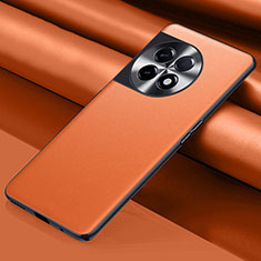 Funda Lujo Cuero Carcasa QK1 para OnePlus Ace 2 5G Naranja