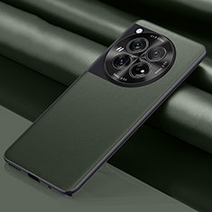 Funda Lujo Cuero Carcasa QK1 para OnePlus Ace 3 5G Verde