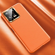 Funda Lujo Cuero Carcasa QK1 para Xiaomi Mi 13 Pro 5G Naranja