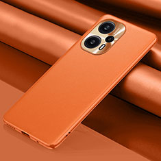 Funda Lujo Cuero Carcasa QK1 para Xiaomi Poco F5 5G Naranja