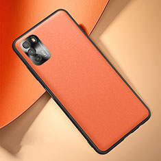 Funda Lujo Cuero Carcasa QK1 para Xiaomi Poco M3 Naranja