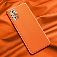 Funda Lujo Cuero Carcasa QK1 para Xiaomi POCO M3 Pro 5G Naranja