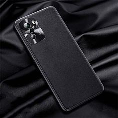 Funda Lujo Cuero Carcasa QK1 para Xiaomi Poco M5S Negro