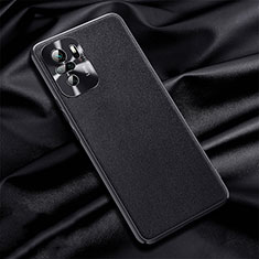 Funda Lujo Cuero Carcasa QK1 para Xiaomi Redmi Note 10 4G Negro