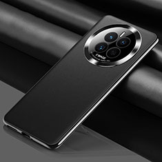 Funda Lujo Cuero Carcasa QK2 para Huawei Mate 50E Negro