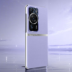 Funda Lujo Cuero Carcasa QK2 para Huawei P60 Pro Morado