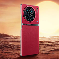 Funda Lujo Cuero Carcasa QK2 para Vivo X90 Pro+ Plus 5G Rojo