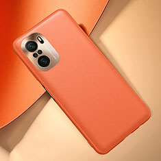 Funda Lujo Cuero Carcasa QK2 para Xiaomi Mi 11i 5G Naranja