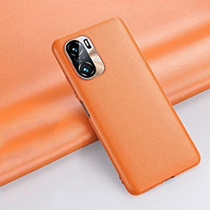 Funda Lujo Cuero Carcasa QK3 para Xiaomi Mi 11X Pro 5G Naranja