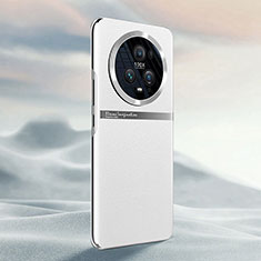 Funda Lujo Cuero Carcasa QK4 para Huawei Honor Magic5 Pro 5G Blanco