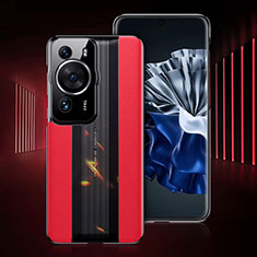 Funda Lujo Cuero Carcasa QK4 para Huawei P60 Rojo